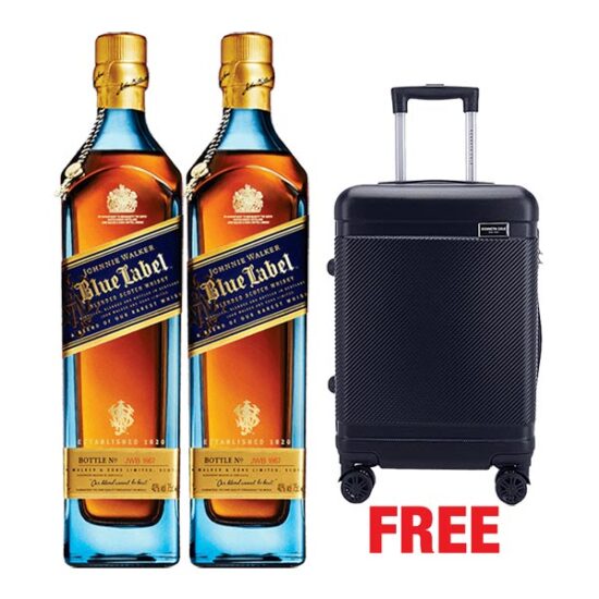 Johnnie Walker Blue Label 1L x 2 Bottles + 1 Trolley Free
